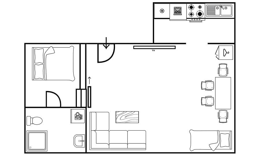 Apartment 1 Grundriss