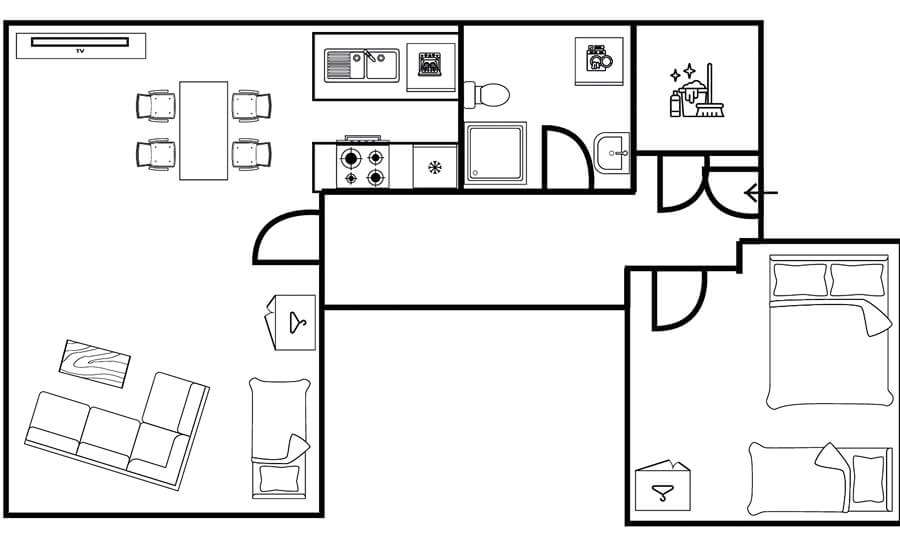 Apartment 1 Grundriss