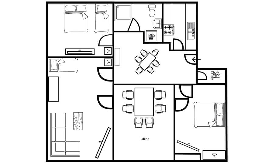 Apartment 1 Grundriss