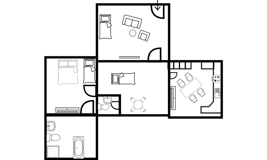 Apartment 1 Grundriss